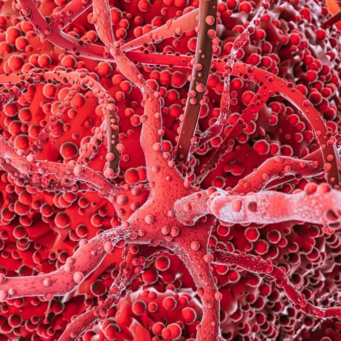 Microscopic illustration of blood vessels